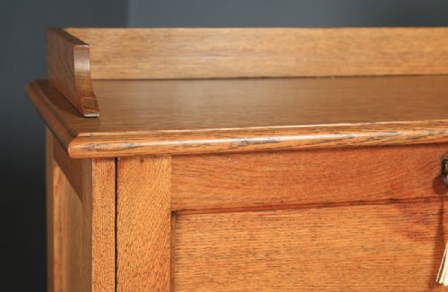 fig 3. Antique English Edwardian Oak Bureau Pedestal Office Desk (Circa 1910)