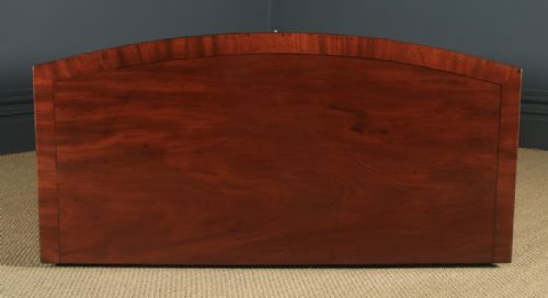 fig 5. Antique English Georgian Regency Figured Mahogany Bow Front Chest of Drawers (Circa 1820)
