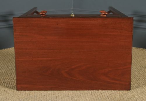 fig 6. Antique English Georgian Regency Mahogany Inlaid Work Lamp Side Table (Circa 1820)
