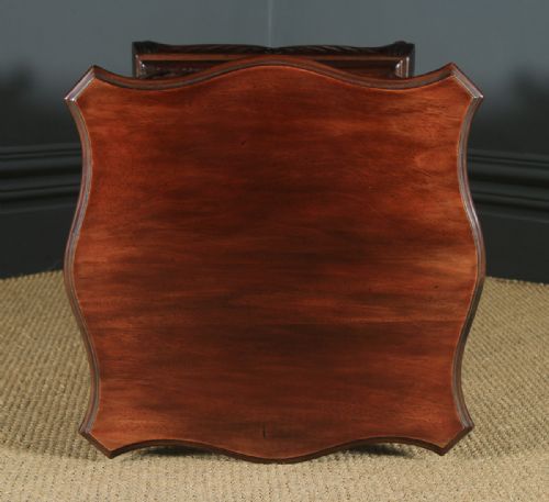 fig 6. Antique English Edwardian Mahogany Revolving Bookcase Shelf Stand Table (Circa 1910)