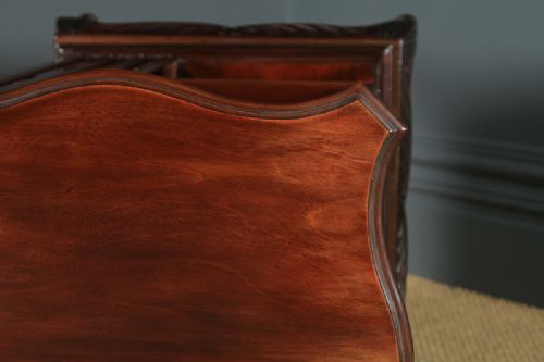 fig 8. Antique English Edwardian Mahogany Revolving Bookcase Shelf Stand Table (Circa 1910)