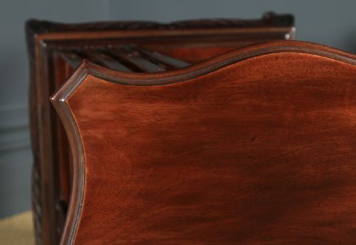fig 3. Antique English Edwardian Mahogany Revolving Bookcase Shelf Stand Table (Circa 1910)