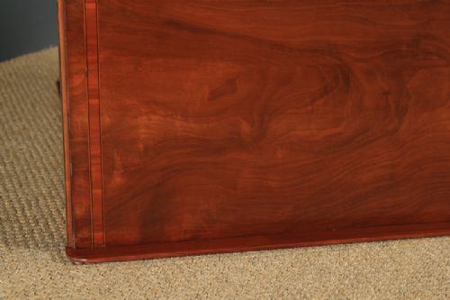 fig 5. Antique English Edwardian Regency Style Mahogany Inlaid Writing Table (Circa 1910)