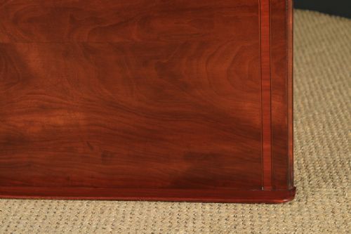 fig 8. Antique English Edwardian Regency Style Mahogany Inlaid Writing Table (Circa 1910)