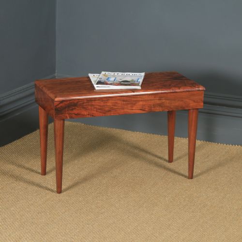 Antique English Art Deco Figured Walnut Coffee Box Table (Circa 1935)