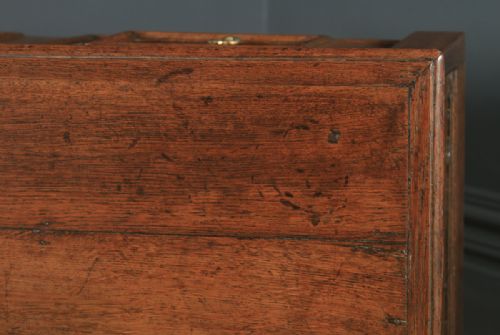 fig 6. Antique English 17th Century William & Mary Oak & Fruitwood Geometric Two-Part Chest of Drawers (Circa 1690)