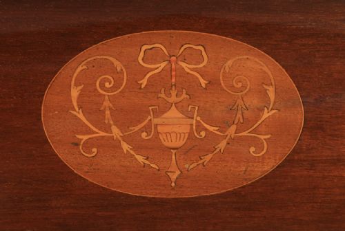 fig 3. Antique English Edwardian Mahogany & Leather Cylinder Office Roll Top Desk (Circa 1910)