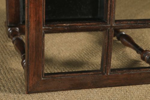 fig 5. Antique English Edwardian Quadrant Oak Stick & Umbrella Hall Stand (Circa 1910)