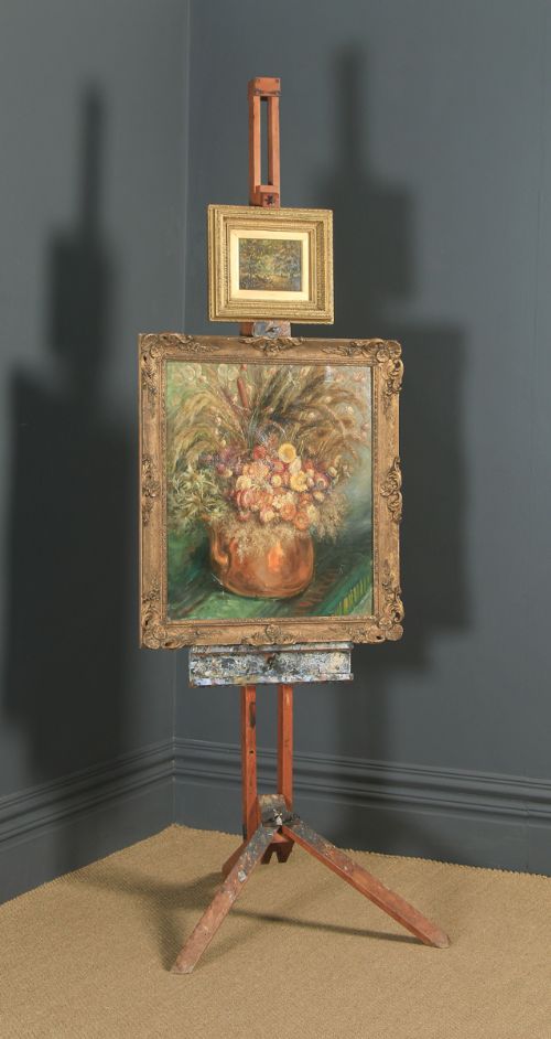 Antique English George V Winsor & Newton Beech Artists Picture Painting Studio Folding Easel (Circa 1930)