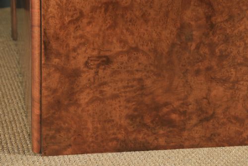 fig 5. Antique English Art Deco Burr Walnut Two Door Tallboy Compactum Chest of Drawers (Circa 1930)