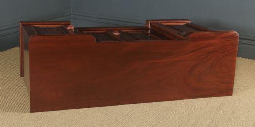 fig 1. Antique English Victorian Four Door Flame Mahogany Sideboard Chiffonier Server (Circa 1860)