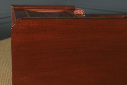 fig 2. Antique English Victorian Four Door Flame Mahogany Sideboard Chiffonier Server (Circa 1860)