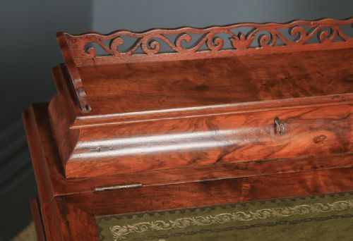 fig 5. Antique English Victorian Figured Walnut Davenport Writing Desk (Circa 1860)