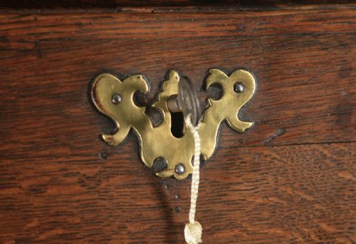 fig 3. Antique English Mid 18th Century Georgian Oak Office Bureau (Circa 1750)