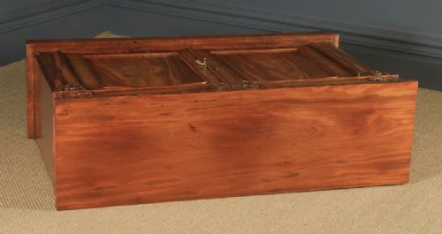 fig 1. Antique English William IV Two Door Flame Mahogany Sideboard Chiffonier (Circa 1835)