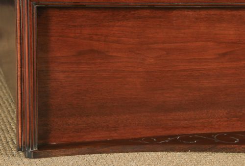 fig 5. Antique English Victorian Mahogany Carved Open 4ft Bookcase (Circa 1880)