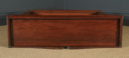 fig 6. Antique English Victorian Mahogany Carved Open 4ft Bookcase (Circa 1880)