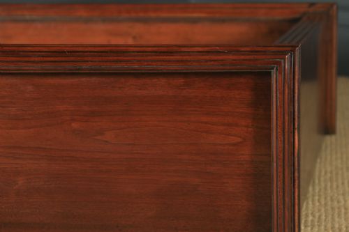 fig 7. Antique English Victorian Mahogany Carved Open 4ft Bookcase (Circa 1880)
