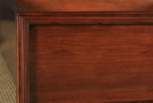 fig 4. Antique English Victorian Mahogany Carved Open 4ft Bookcase (Circa 1880)