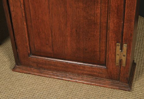 fig 6. Antique English Pair of Georgian Oak Wall Hanging Spice Cabinet Cupboards (Circa 1780)