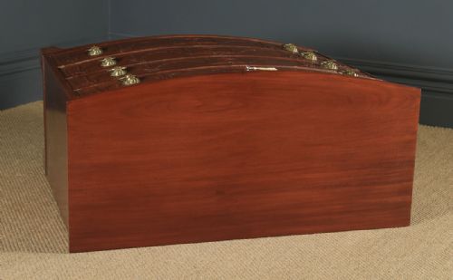 fig 4. Antique English Georgian Regency Mahogany Bow Front Carved Chest of Drawers (Circa 1820)