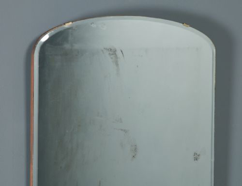 fig 1. Antique English Art Deco Rectangular Shaped Portrait Hanging Wall Mirror (Circa 1930)