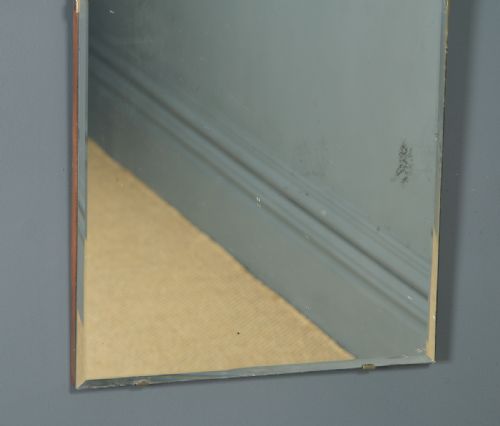 fig 5. Antique English Art Deco Rectangular Shaped Portrait Hanging Wall Mirror (Circa 1930)