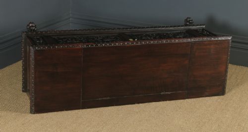 fig 3. Antique Italian 19th Century Renaissance Carved Beech Marriage Cassone Chest Coffer Trunk (Circa 1880)