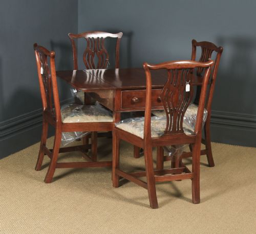 fig 2. Antique English Georgian Regency Mahogany Drop Leaf Pembroke Occasional Side Table (Circa 1820)