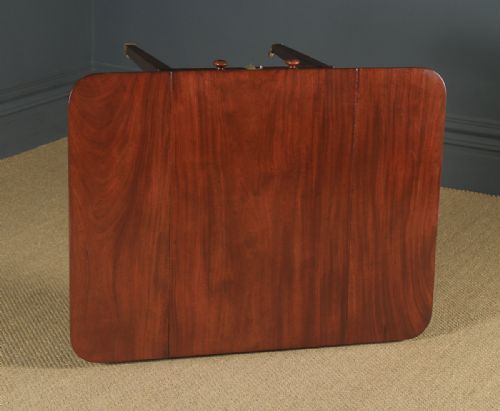 fig 4. Antique English Georgian Regency Mahogany Drop Leaf Pembroke Occasional Side Table (Circa 1820)