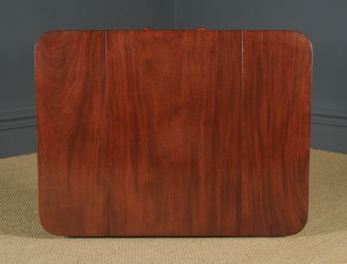 fig 7. Antique English Georgian Regency Mahogany Drop Leaf Pembroke Occasional Side Table (Circa 1820)