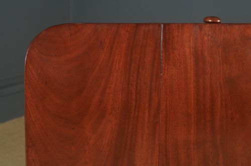 fig 5. Antique English Georgian Regency Mahogany Drop Leaf Pembroke Occasional Side Table (Circa 1820)