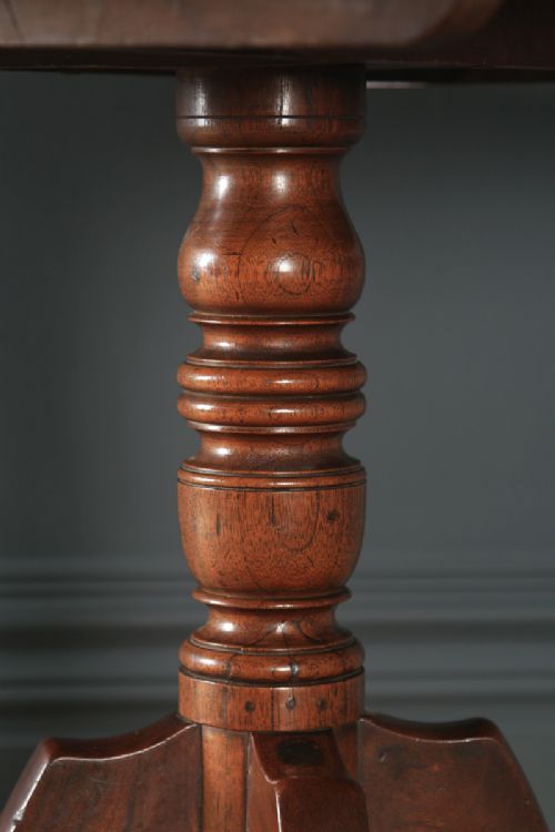 fig 6. Small Antique English Georgian Regency Figured Mahogany Tilt Top Occasional Breakfast Dining Table (Circa 1820)