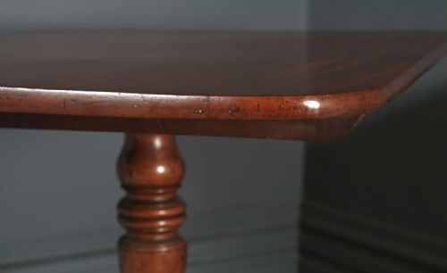 fig 7. Small Antique English Georgian Regency Figured Mahogany Tilt Top Occasional Breakfast Dining Table (Circa 1820)