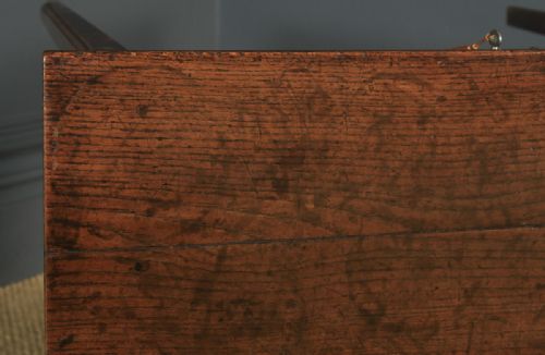fig 4. Antique English Georgian Oak Provincial Occasional Hall Writing Lowboy Side Table (Circa 1790)