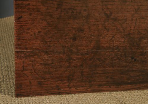 fig 5. Antique English Georgian Oak Provincial Occasional Hall Writing Lowboy Side Table (Circa 1790)