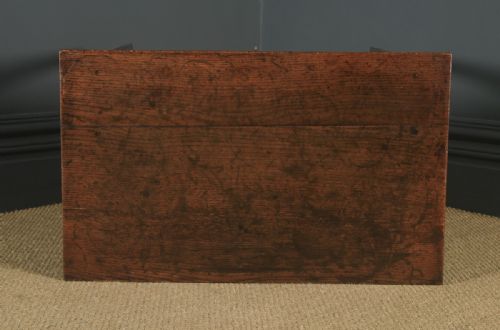 fig 6. Antique English Georgian Oak Provincial Occasional Hall Writing Lowboy Side Table (Circa 1790)