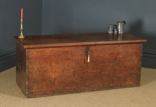 Large Antique English Georgian Provincial Chestnut Blanket Box Chest Trunk (Circa 1770)
