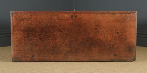 fig 6. Large Antique English Georgian Provincial Chestnut Blanket Box Chest Trunk (Circa 1770)