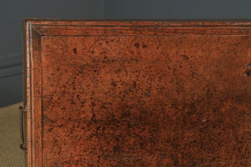 fig 4. Large Antique English Georgian Provincial Chestnut Blanket Box Chest Trunk (Circa 1770)