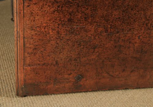fig 5. Large Antique English Georgian Provincial Chestnut Blanket Box Chest Trunk (Circa 1770)