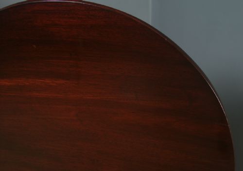 fig 3. Antique English Georgian Mahogany Tilt Top Occasional Supper Tripod Table (Circa 1780)