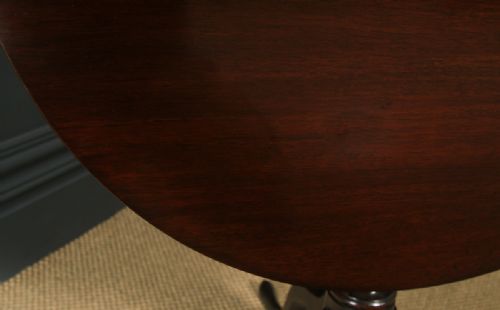 fig 5. Antique English Georgian Mahogany Tilt Top Occasional Supper Tripod Table (Circa 1780)