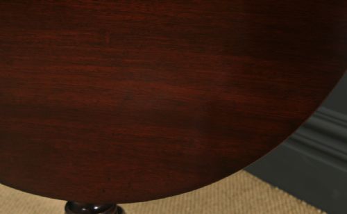 fig 6. Antique English Georgian Mahogany Tilt Top Occasional Supper Tripod Table (Circa 1780)