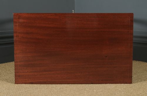 fig 6. Antique English Georgian Regency Mahogany Inlaid Side Occasional Lamp Table (Circa 1820)