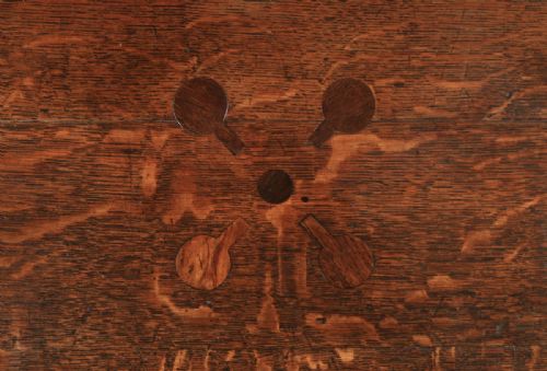 fig 3. Antique Welsh Marches Georgian Oak Inlaid Office Bureau Desk (Circa 1810)