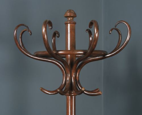 fig 3. Antique English George V Bentwood Beech Coat, Hat, Stick & Umbrella Hallstand (Circa 1920)