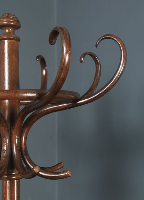 fig 5. Antique English George V Bentwood Beech Coat, Hat, Stick & Umbrella Hallstand (Circa 1920)