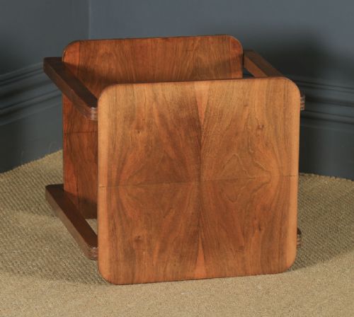 fig 3. Vintage Art Deco English Walnut Occasional Trolley Table (Circa 1935)