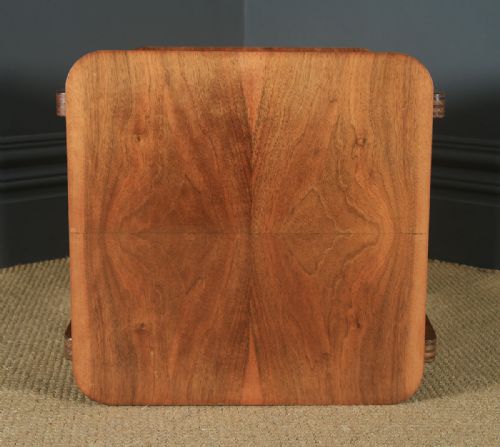 fig 5. Vintage Art Deco English Walnut Occasional Trolley Table (Circa 1935)